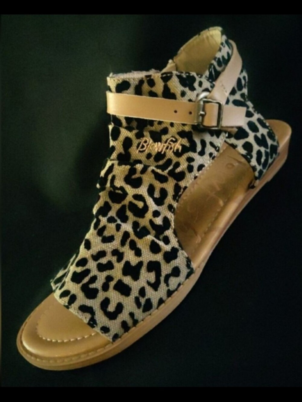 Blowfish Malibu Leopard Print Sandals. Animal Print Boho. Size 7.5